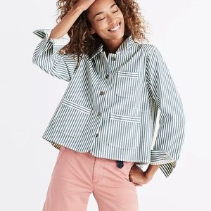 Madewell workwear jacket sz LG new stripes